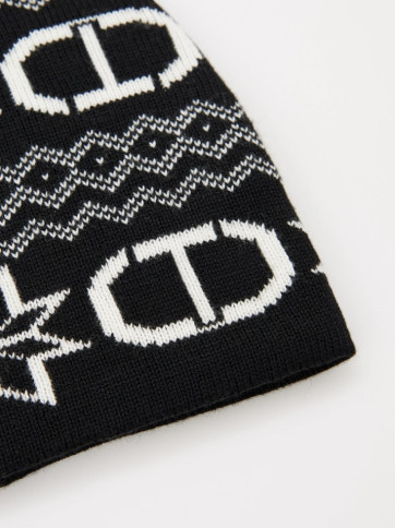 В'язана шапка/Чорний / Сніговий
