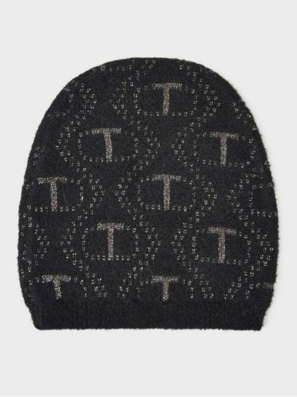 В'язана шапка/Чорний Лого