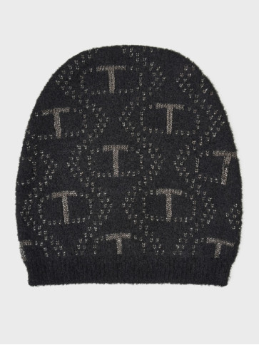 В'язана шапка/Чорний Лого