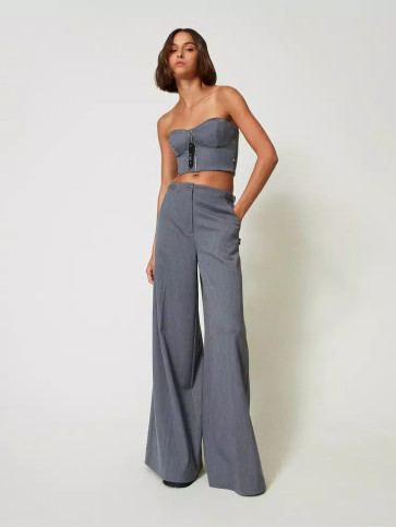 Бюстье / Середньо сірий меланж