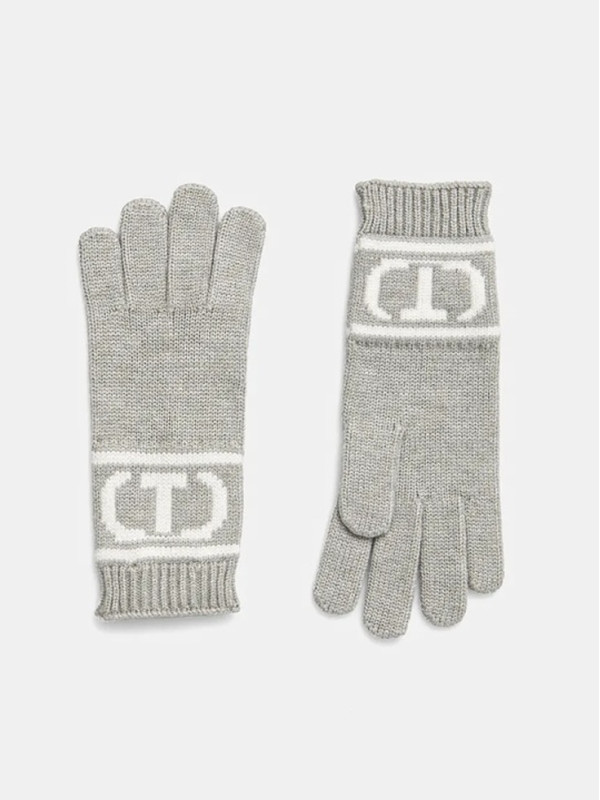 Рукавички / Сірий / білий