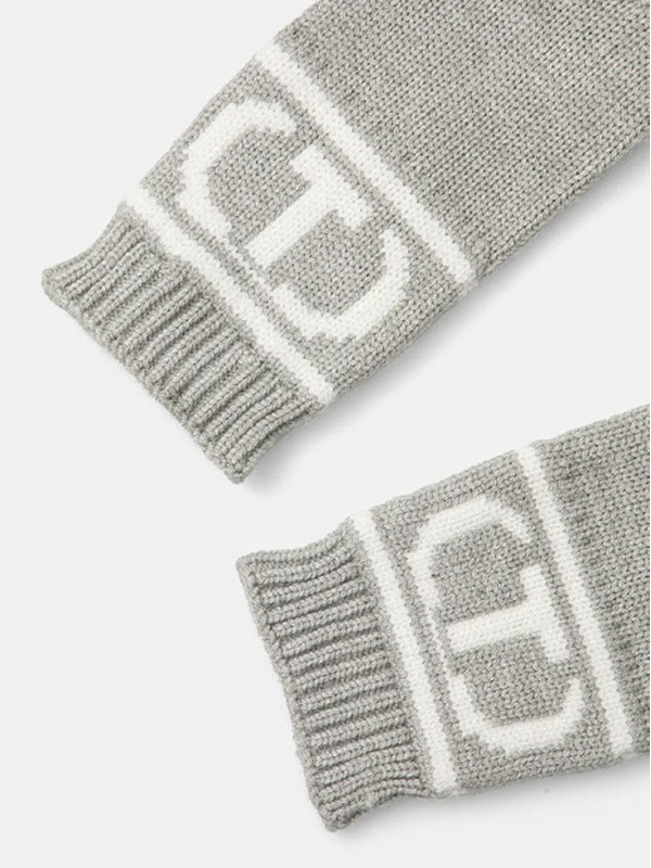 Рукавички / Сірий / білий