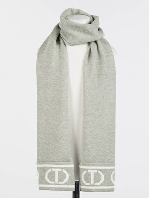 Шарф / Сірий / білий