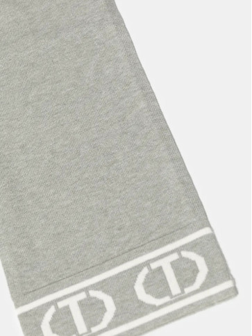 Шарф / Сірий / білий