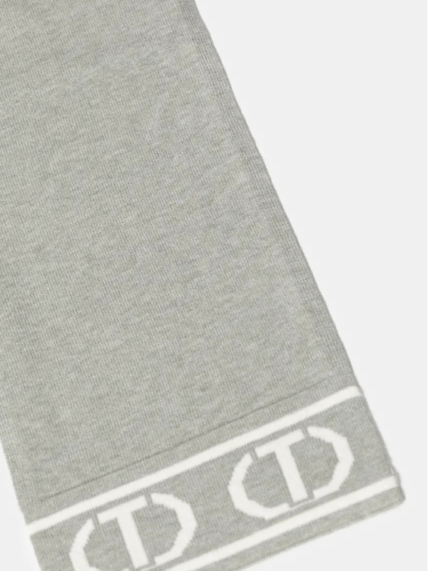 Шарф / Сірий / білий