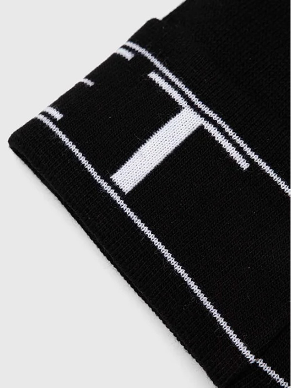 Шапка / Чорний / старий білий