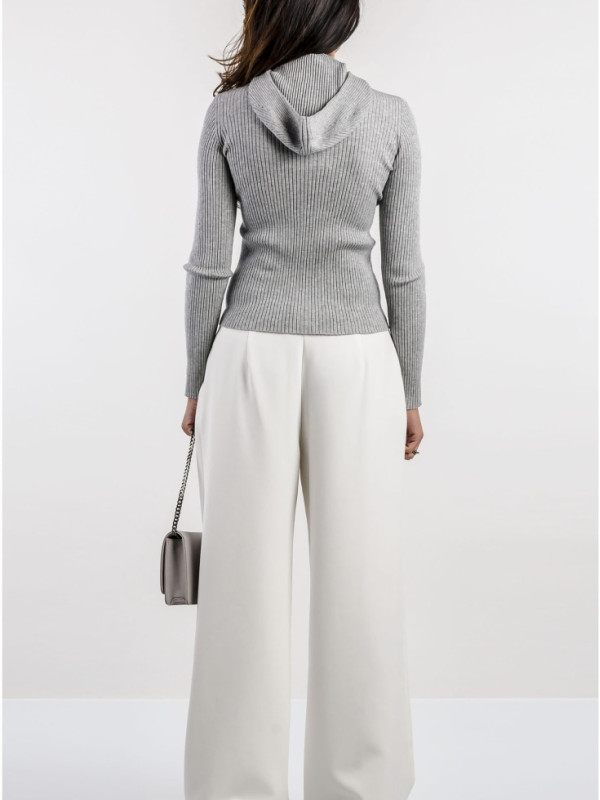 Светр з капюшоном / Сірий Меланж