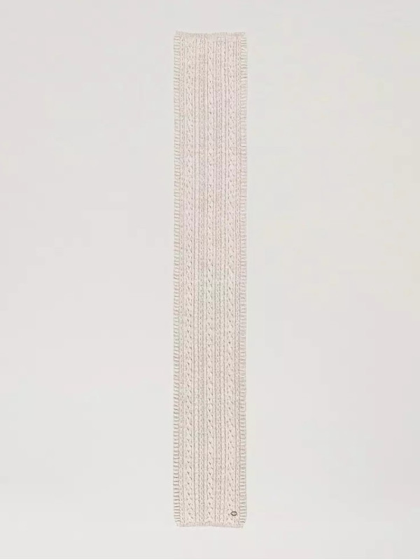 В'язаний шарф / Білий крем