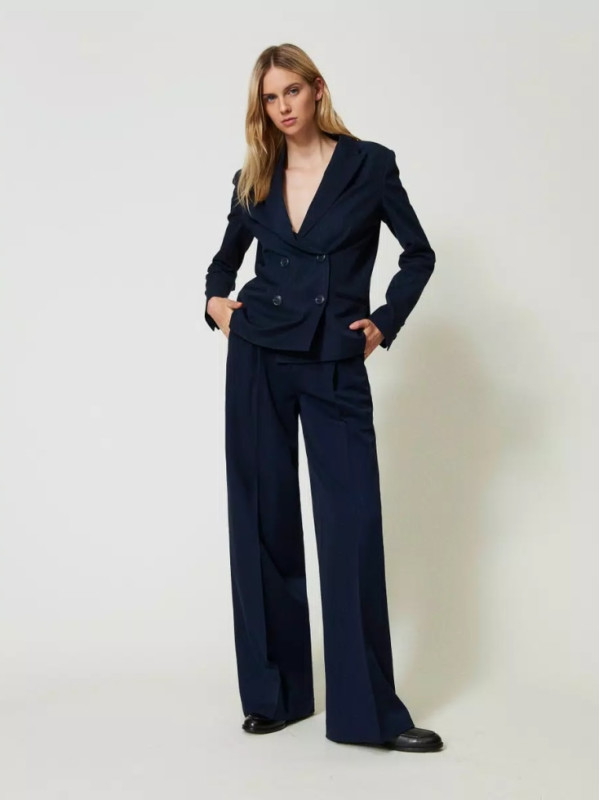 Блейзер / Індиго / Смужка люрекс