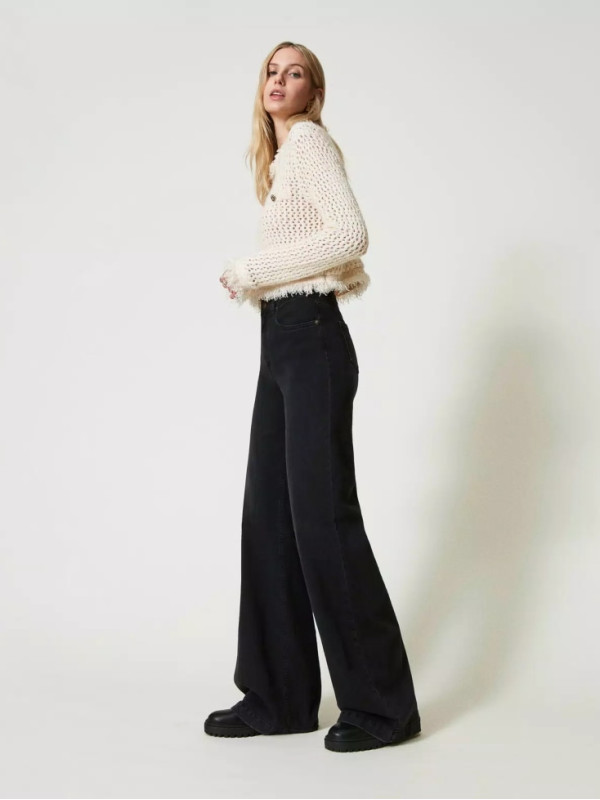 Джинси кльош / Денім чорний