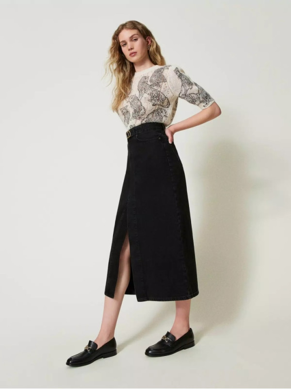 Джинсова спідниця / Денім чорний