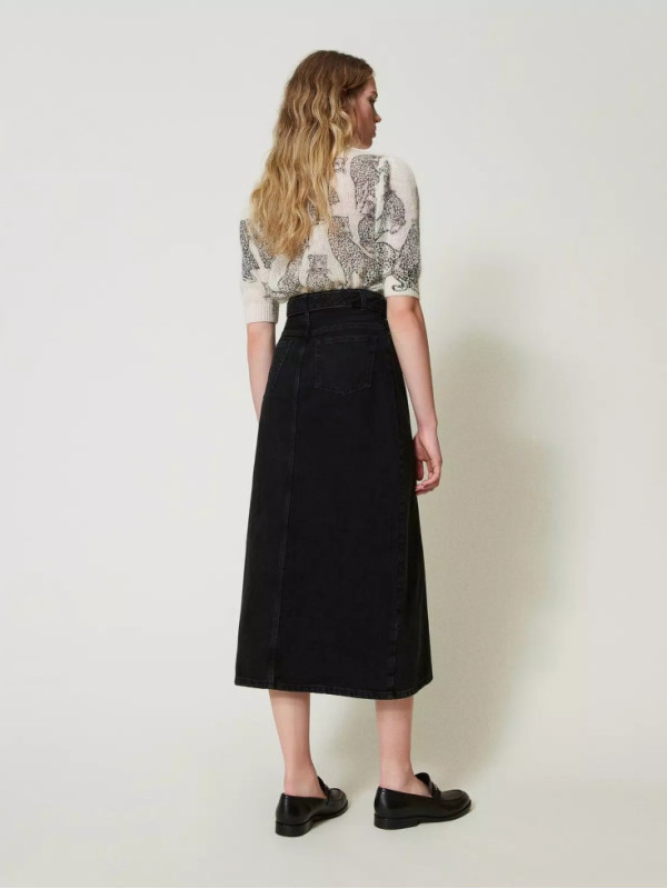 Джинсова спідниця / Денім чорний