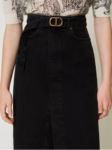 Джинсова спідниця / Денім чорний