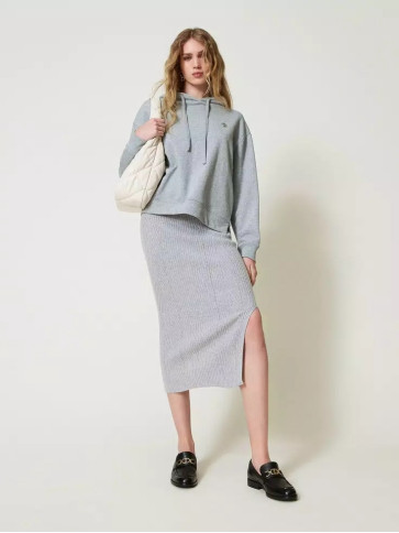 Спідниця міді / Сірий / сріблястий