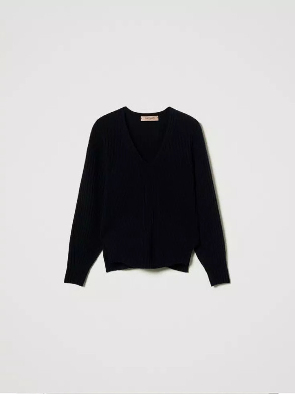 Светр з вовни / Індіго