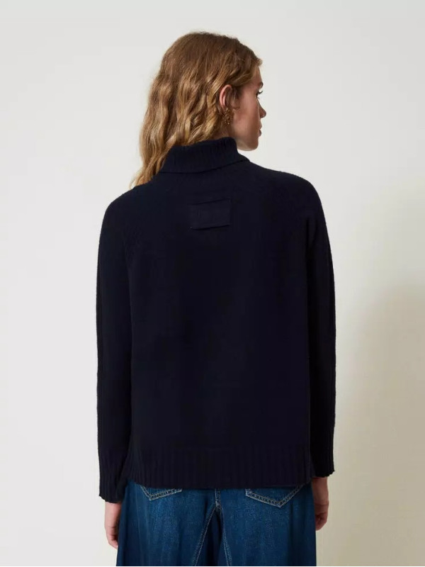 Водолазка з вовни / Індіго