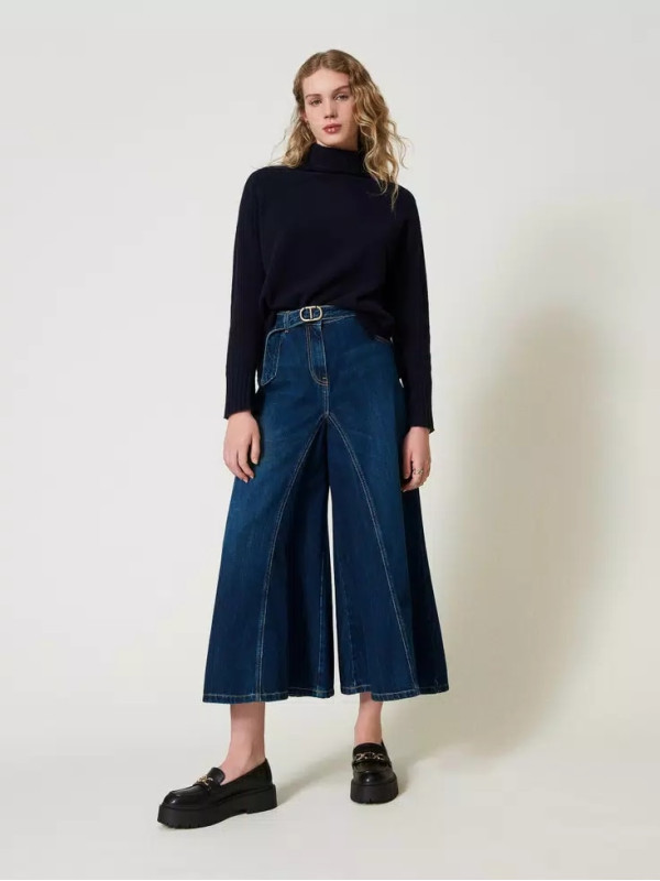 Водолазка з вовни / Індіго