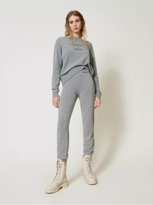 Штани / Сірий теплий меланж