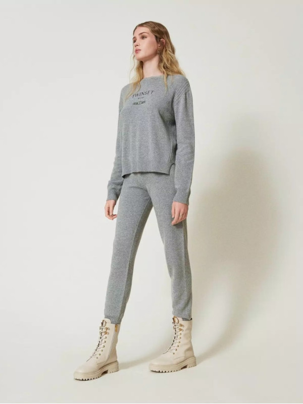 Штани / Сірий теплий меланж