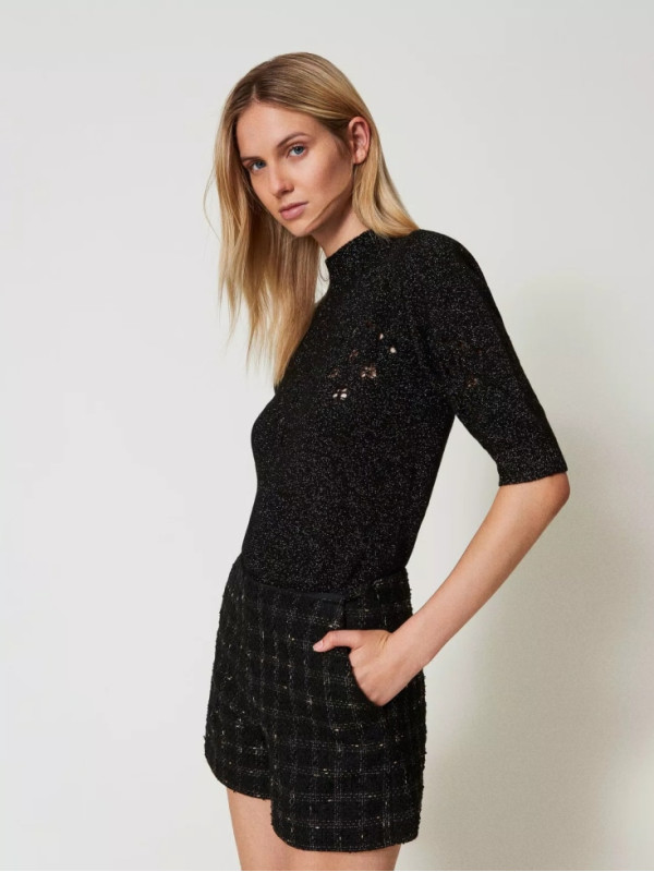 Джемпер / Чорний / Люрекс золото