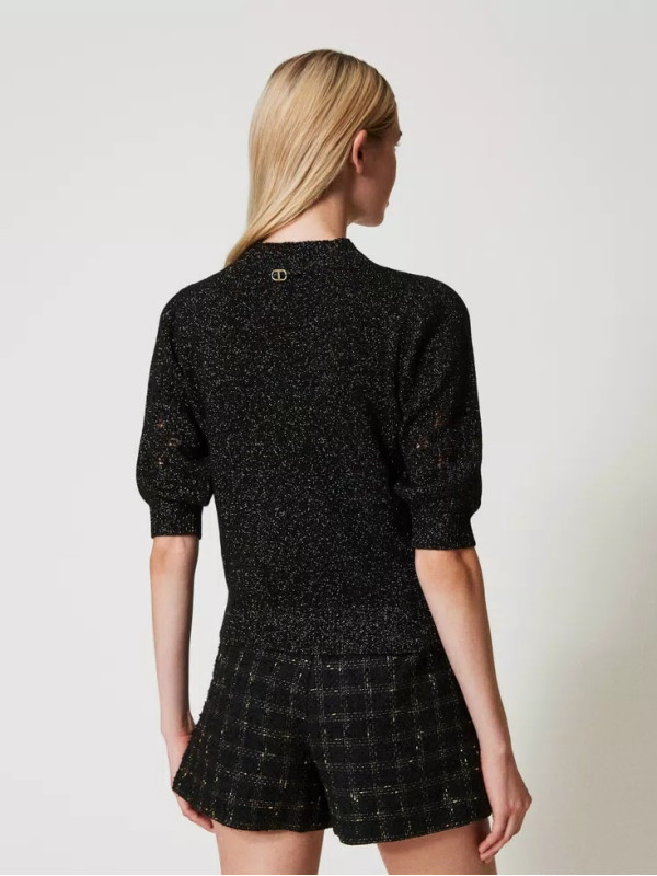 Джемпер / Чорний / Люрекс золото