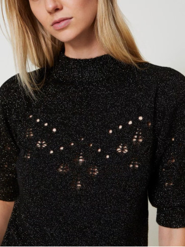 Джемпер / Чорний / Люрекс золото