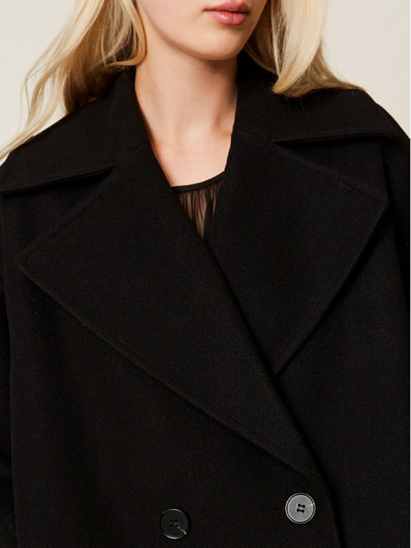 Двобортне пальто / Чорний