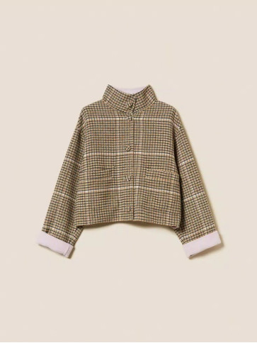 Двостороння куртка / Клітинка / фіалка