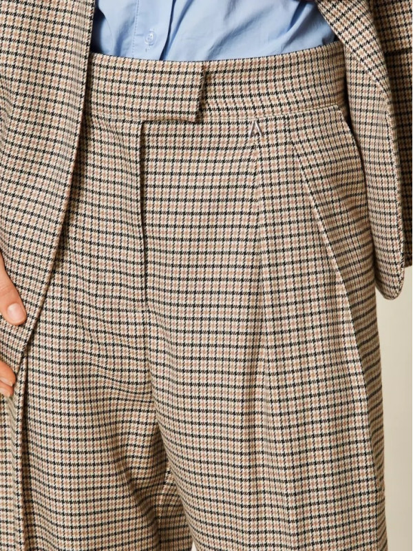 Штани палаццо / Натуральний / лапка