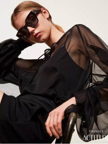 Блузка вуаль / Чорний