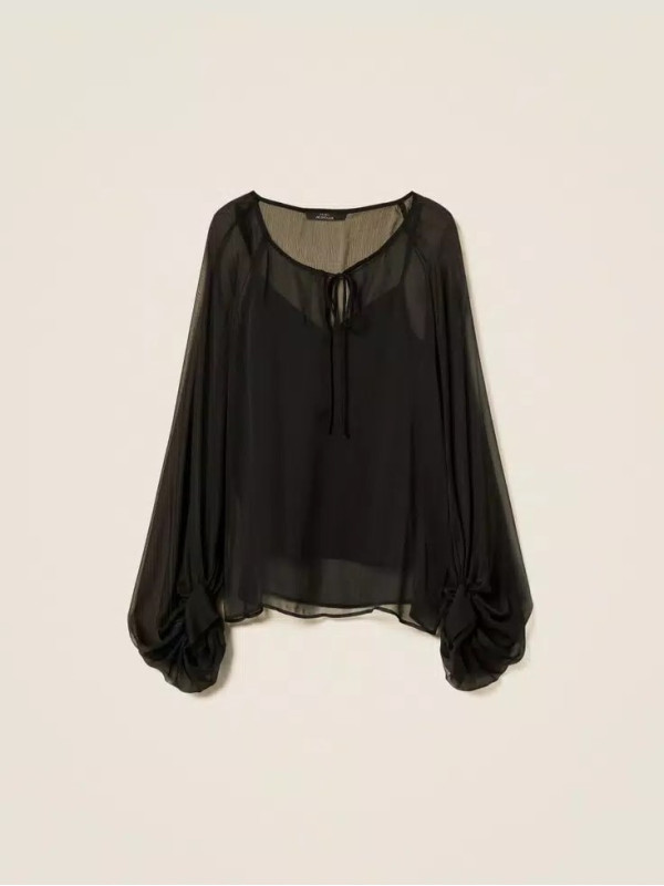 Блузка вуаль / Чорний