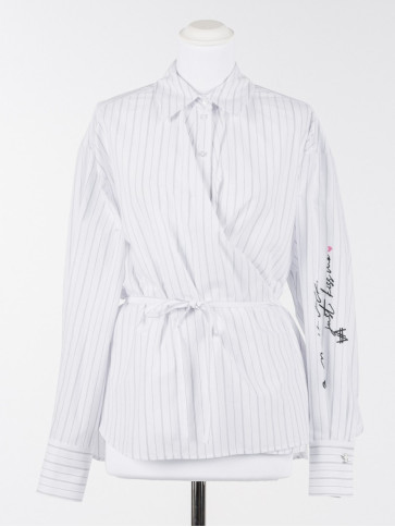 Сорочка/Сіра смужка