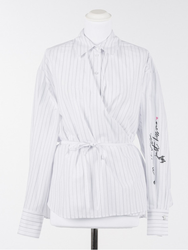 Сорочка/Сіра смужка