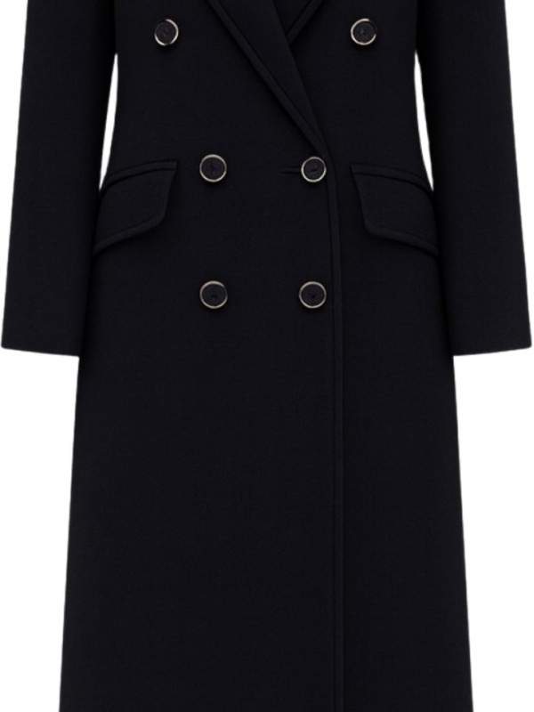 Двобортне пальто/Чорний