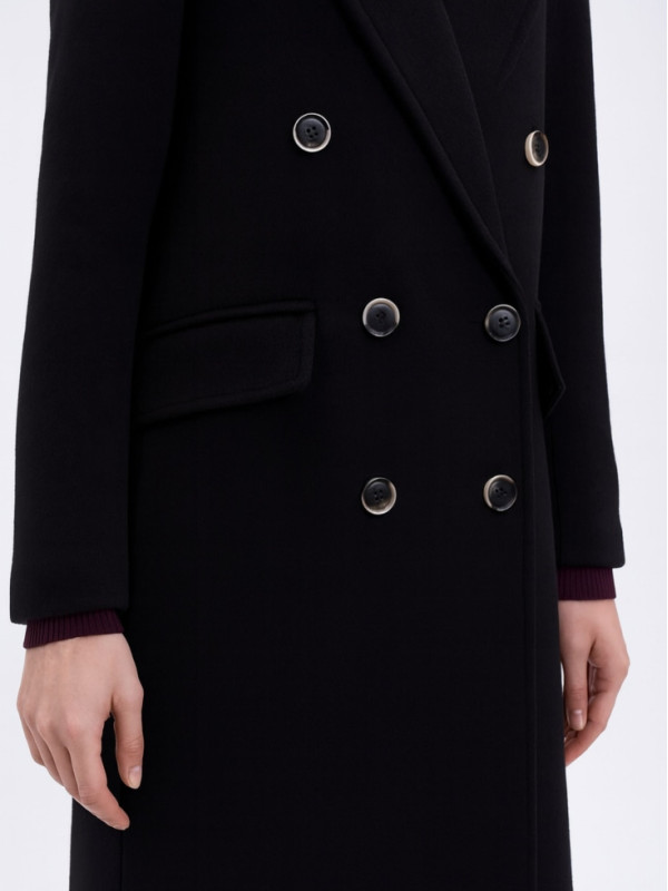 Двобортне пальто/Чорний