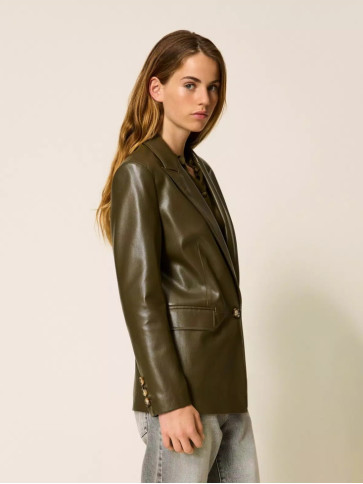 Блайзер під шкіру/Зелені оливки