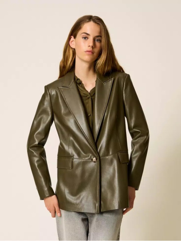 Блайзер під шкіру/Зелені оливки