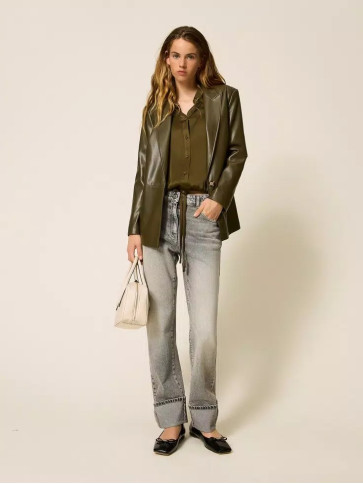 Блайзер під шкіру/Зелені оливки