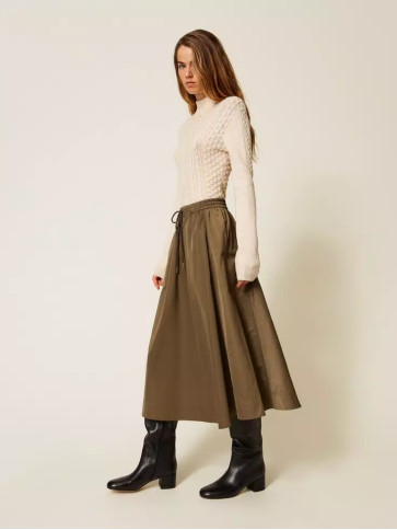 Спідниця під шкіру/Зелені оливки