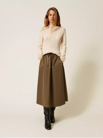 Спідниця під шкіру/Зелені оливки