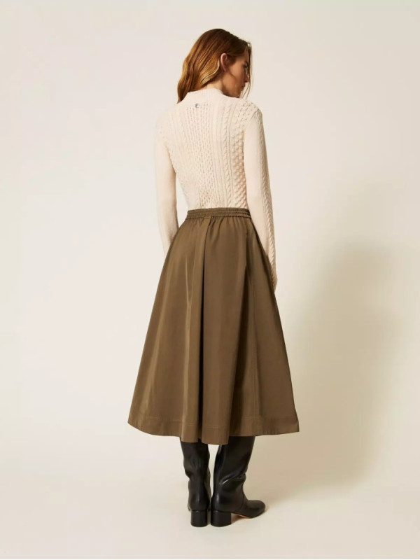 Спідниця під шкіру/Зелені оливки