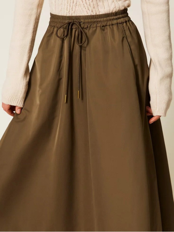 Спідниця під шкіру/Зелені оливки