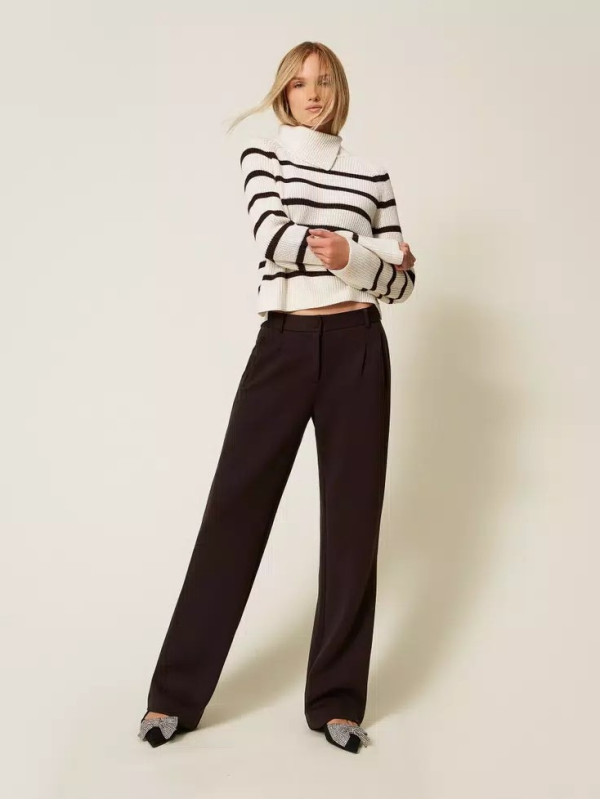 Штани палаццо/Чорний шоколад