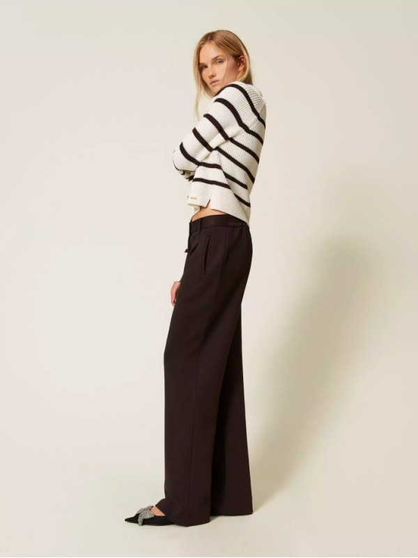 Штани палаццо/Чорний шоколад