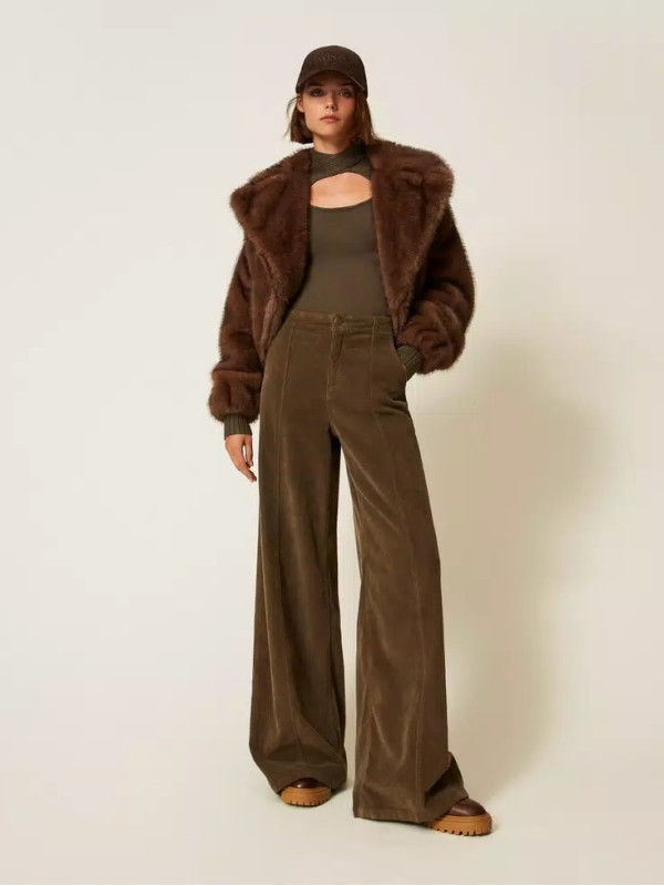 Джемпер з вирізом/Зелені оливки