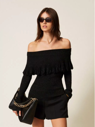 Джемпер / Чорний люрекс