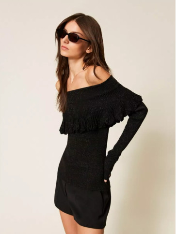 Джемпер / Чорний люрекс