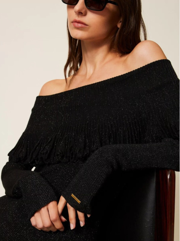 Джемпер / Чорний люрекс