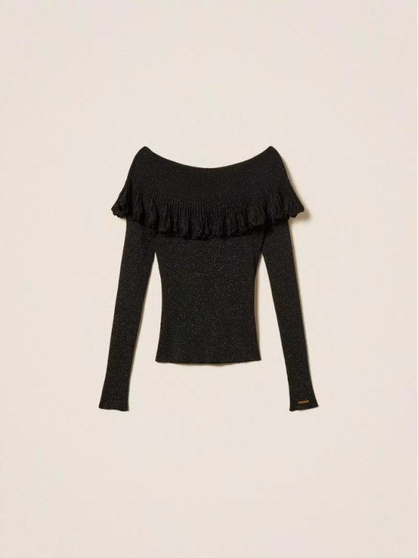 Джемпер / Чорний люрекс