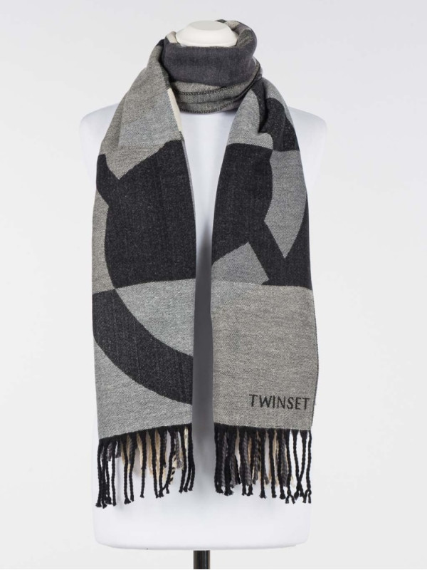 Палантін/Сірий меланж